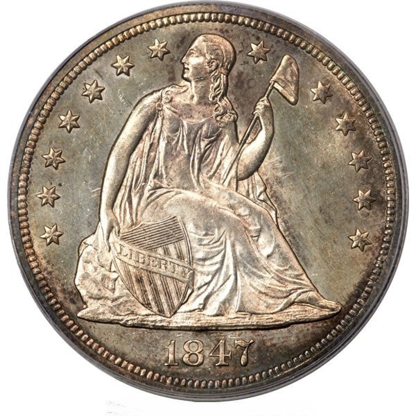 1847年プルーフ座像銀貨 - MS66