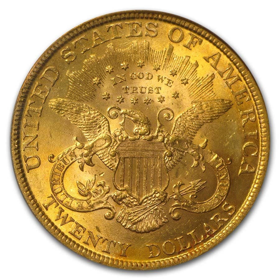 20ドルダブルイーグル金貨 - PCGS （MS61）