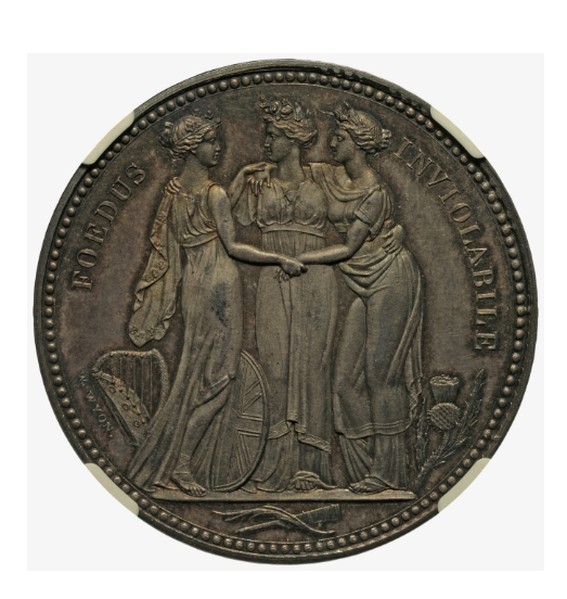 三美神クラウン銀貨 - PCGS(MS60)