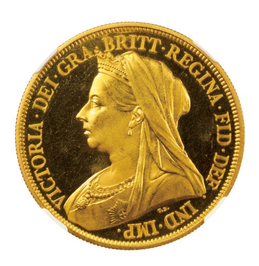 1887 年 ヴィクトリア女王ジュビリー記念 ソブリン金貨 - PCGS(MS60)